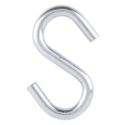 Ace Small Zinc-Plated Silver Steel 3-1/4 in. L S-Hook 240 lb 2 pk