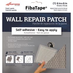 Saint-Gobain ADFORS FibaTape 6 in. L X 6 in. W Reinforced Aluminum White Self Adhesive Wall Repair P