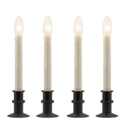 Celestial Lights Black Onyx No Scent Dual Intensity REMOTE HUGGER Battery Operated 4pk Candle 6.2 oz