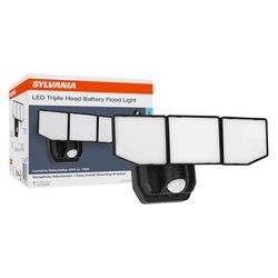 Sylvania Motion-Sensing Battery Powered LED Black Security Light