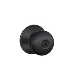 Schlage F Series Plymouth Aged Bronze Entry Knobs 1-3/4 in.