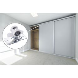 Ace Chrome Metallic Plastic/Steel Closet Door Hanger 1 pc