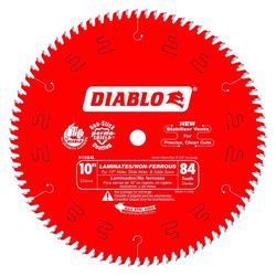 Diablo 10 in. D X 5/8 in. TiCo Hi-Density Carbide Metal and Laminate Blade 84 teeth 1 pk
