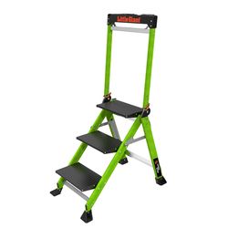 Little Giant Jumbo Step 26 in. H X 21.5 in. W X 4.5 in. D 375 lb. cap. 3 step Resin Folding Step Sto