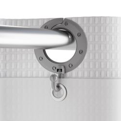 Zenna Home 74 in. H X 71 in. W White Shower Curtain Cotton