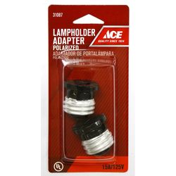 Ace Polarized 1 outlets Polarized Socket Adapter 2 pk