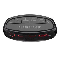 Westclox 1.4 in. Black USB Clock Radio Digital Plug-In