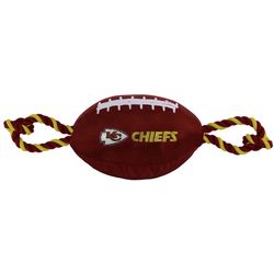Pets First NFL For Dog Multicolored Nylon Kansas City Chiefs Football Dog Toy 1 pk