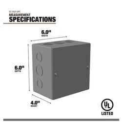 Southwire Square Steel 6 in. H X 6 in. W Box Cover