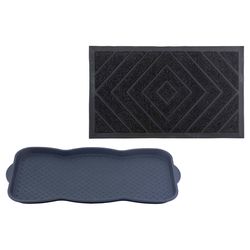 Superio Brand 15 in. W X 30 in. L Blue Plastic Boot Tray