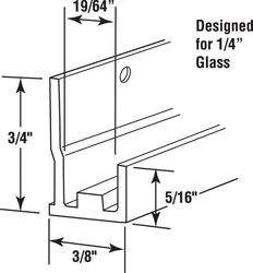 Prime-Line Medium Mirror J Channel 40 lb