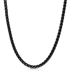 Montana Silversmiths Unisex Midnight Onyx Wheat Chain Black Necklace