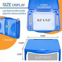 Bazic Products 7 in. H X 17 in. W X 11 in. D Folding Lap Desk Assorted