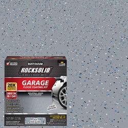 Rust-Oleum RockSolid High-Gloss Gray Solvent-Based Polycuramine Garage Floor Coating Kit 90 oz