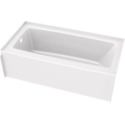 Delta Classic 500 18 in. H X 30 in. W X 60 in. L White Bathtub
