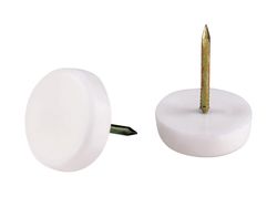 Shepherd Hardware White 3/4 in. Nail-On Plastic Chair Glide 4 pk