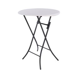 Lifetime 33 in. W X 33 in. L Round Bar Height Folding Table
