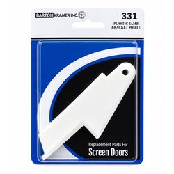 Barton Kramer White Plastic Jamb Bracket 1.125 in. L X 1.62 in. H 1 pk