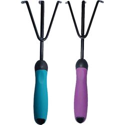 Bloom 3 Tine Steel Hand Cultivator 5 in. Poly Handle