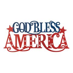 Glitzhome God Bless America Wall Decor Iron 1 pc