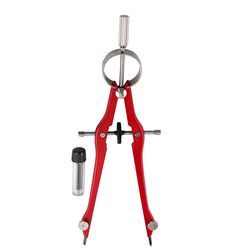 Empire 5 in. L X 2 in. W Precision Pencil Compass 6 in. Red 1 pc
