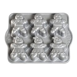 Nordic Ware 10 in. W X 12 in. L Gingerbread Kids Cakelet Pan Silver 1 pc