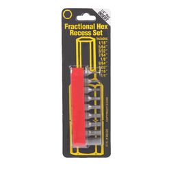 Best Way Tools Assorted 1/4 in. X 1 in. L Screwdriver Bit Carbon Steel 9 pc