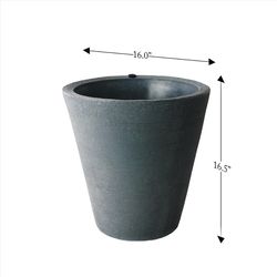 Algreen 16.5 in. H X 16 in. W X 16 in. D Plastic Olympus Planter Warm Gray