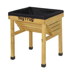 VegTrug 24 in. H X 19 in. W X 18 in. D Cedar Planter Natural