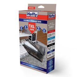 Hefty Black/Clear Flexible Tote w/Handle 26 in. H X 12 in. W X 16 in. D Stackable