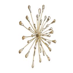 Tripar 12.5 in. H X 12.5 in. L Gold Metal Wall Art