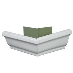 Amerimax 5 in. H X 6 in. W X 10 in. L White Aluminum K Outside Corner