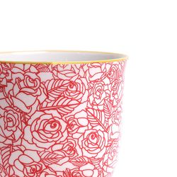 Chive Liberte 4.25 in. D Ceramic Flower Pot Red Roses