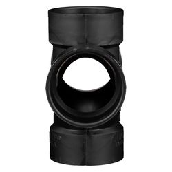 Charlotte Pipe 3 in. Hub X 3 in. D Hub ABS Sanitary Tee