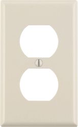 Leviton Almond 1 gang Thermoset Plastic Duplex Wall Plate 1 pk
