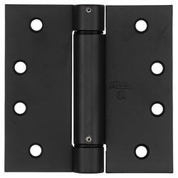 National Hardware 4 in. W X 4 in. L Oil Rubbed Bronze Black Steel Spring Hinge 1 pk