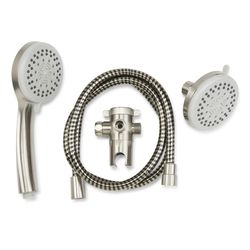 Keeney Stylewise Brushed Nickel Plastic 5 settings Showerhead Combo 1.8 gpm