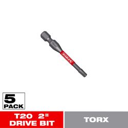 Diablo Torx #20 X 2 in. L Driver Bit Black Oxide 5 pk