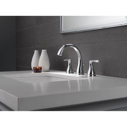 Delta Foundations Chrome Traditional Widespread Bathroom Sink Faucet 16 in.