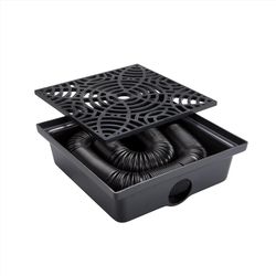 StealthDrain 4.25 in. H X 12 in. W X 12 each L Black Vinyl Downspout Extension