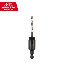 Milwaukee Hardened Steel Basic 1-5/8 in. L X 3/8 in. D Hole Saw Arbor Arbor Included