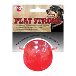 Spot Play Strong For Dog Red TPR Solid Rubber Ball 1 pk