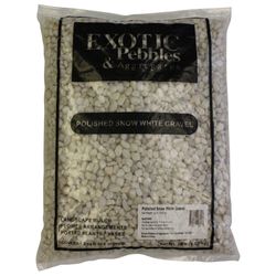Exotic Pebbles & Aggregates Snow White Pea Gravel 20 lb