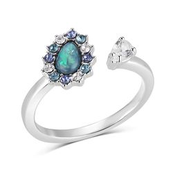 Montana Silversmiths Women's Northern Glow Opal Ring