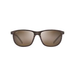 Maui Jim Lele Kawa Sunglasses Unisex Brown Stripe Frame HCL Bronze Lens Polarized