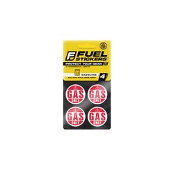 Fuel Stickers 1 in. H X 1 in. W Round Red Fuel Sticker Label 4 pk