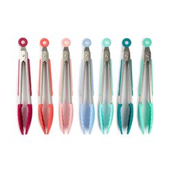 Core Kitchen Assorted Silicone/Stainless Steel Mini Locking Tongs