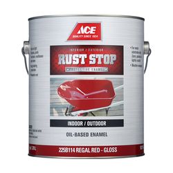 Ace Rust Stop Indoor and Outdoor Gloss Regal Red Oil-Based Enamel Rust Prevention Paint 1 gal