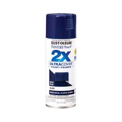 Rust-Oleum Painter's Touch 2X Ultra Cover Gloss Navy Blue Paint+Primer Spray Paint 12 oz