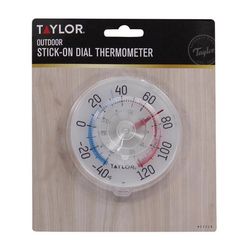 Taylor Dial Thermometer Plastic Clear 3.5 in.